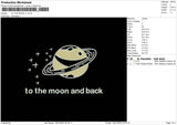 To The Moon V1 Embroidery File 11 size