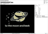 To The Moon V1 Embroidery File 11 size