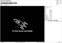 To The Moon V2 Embroidery File 11 size