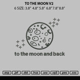 To The Moon V2 Embroidery File 6 sizes