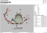 Totoro0504 Embroidery File 6 sizes