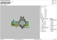 Totoro 002 Embroidery File 5 sizes