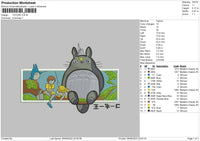 Totoro 002 Embroidery File 5 sizes