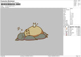 Totorosleep 01 Embroidery File 6 sizes