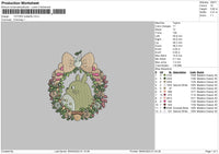 Totoro Butterfly Emboidery File 6 sizes