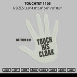 Touchtext 1105 Embroidery File 6 sizes