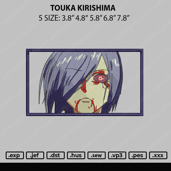 Touka Kirishima Embroidery File 5 sizes