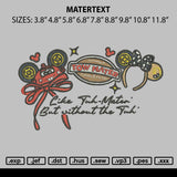 Matertext 3108 Embroidery File 6 sizes