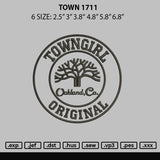 Town 1711 Embroidery File 6 sizes