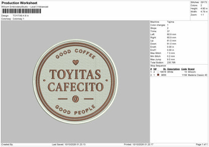 Toyitastext Circle Embroidery Machine Design File 6 sizes