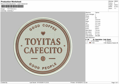 Toyitastext Circle Embroidery Machine Design File 6 sizes