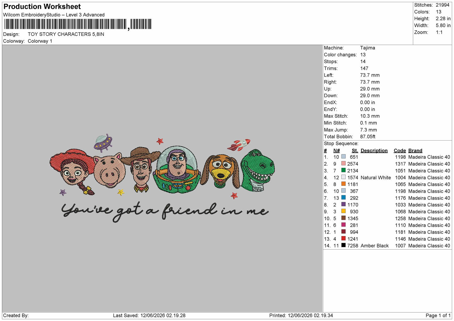 Toy Characters Embroidery Machine Design File 6 sizes