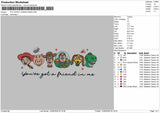 Toy Characters Embroidery Machine Design File 6 sizes