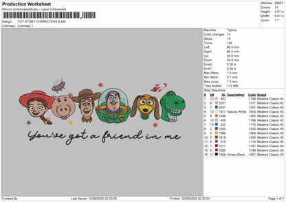 Toy Characters Embroidery Machine Design File 6 sizes