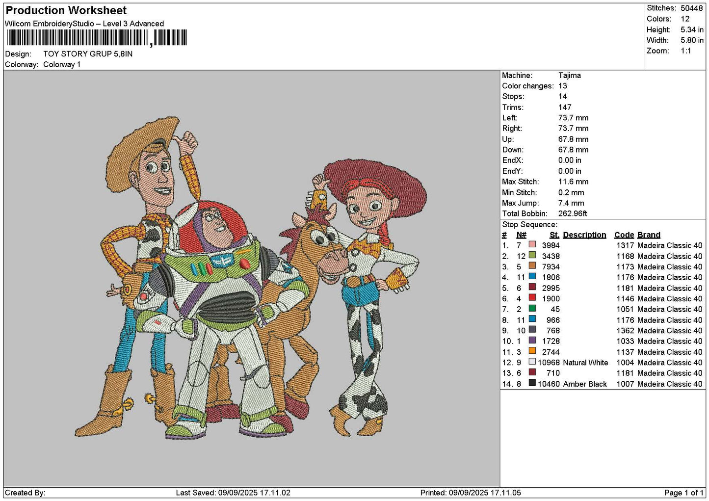 Ts Group 01 Embroidery File 6 sizes