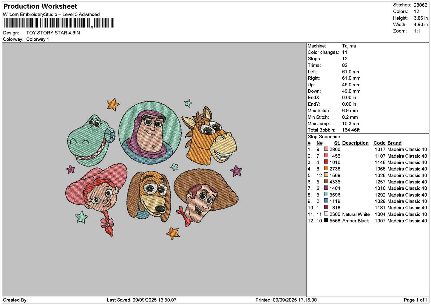 Ts Star 01 Embroidery File 6 sizes