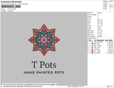 T Pots Embroidery File 4 size