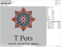 T Pots Embroidery File 4 size