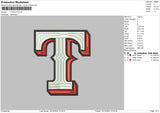 T Patch Embroidery File 6 sizes