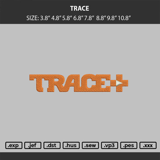 TRACE Embroidery Machine Design Files