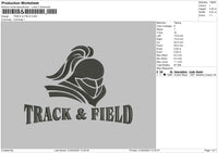 Tracknfield Embroidery File 6 sizes