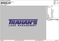 Trahanstext Embroidery File 6 sizes