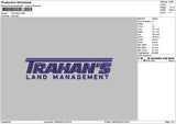 Trahanstext Embroidery File 6 sizes