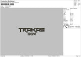 Trakastext Embroidery File 6 sizes