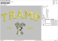 Tramptext Embroidery File 6 sizes