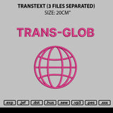 Transtext Embroidery File 6 sizes
