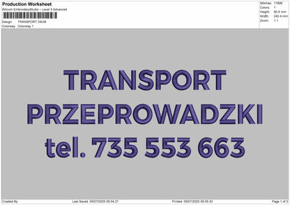 Prezmo &  Transport Embroidery File