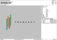 Tranzacttext Embroidery File 6 sizes