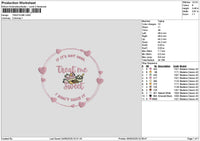 Treathtext 02 Embroidery File 6 sizes