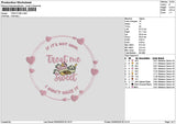 Treathtext 02 Embroidery File 6 sizes