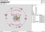 Treathtext 02 Embroidery File 6 sizes