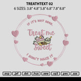 Treathtext 02 Embroidery File 6 sizes