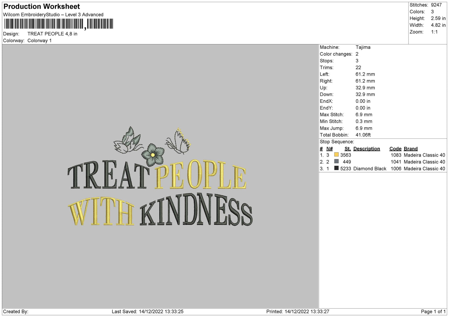 Quotes 002 Embroidery File 6 sizes