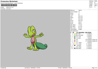 Treecko Embroidery File 4 size