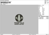 Tribetext Embroidery File 6 sizes