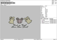 Pumpkintrick Embroidery File 6 sizes