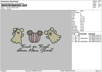 Pumpkintrick Embroidery File 6 sizes