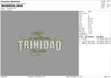 Trinidad Embroidery File 4 sizes