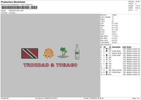 Trinidad Text Embroidery File 6 sizes