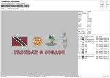 Trinidad Text Embroidery File 6 sizes