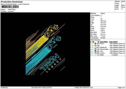 Trontext Embroidery File 6 sizes