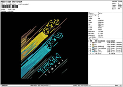 Trontext Embroidery File 6 sizes