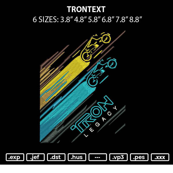 Trontext Embroidery File 6 sizes