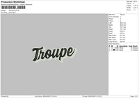 Troupe Embroidery File 6 sizes