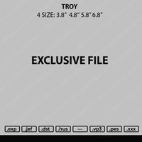 Troy Embroidery File 4 size