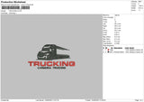 Trucking Embroidery File 6 sizes